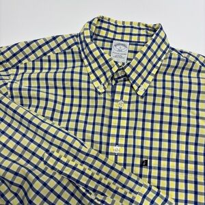 Brooks Brothers Yellow and Blue Plaid Shirt